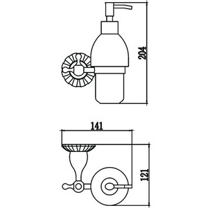 Дозатор для жидкого мыла Savol серия 89с бронза (S-08931C)