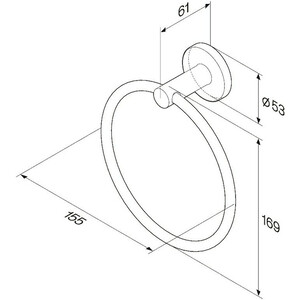 Полотенцедержатель Am.Pm X-Joy кольцо, черный (A85A34422)