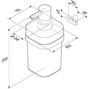 Дозатор для жидкого мыла Am.Pm Func хром (A8F36900)