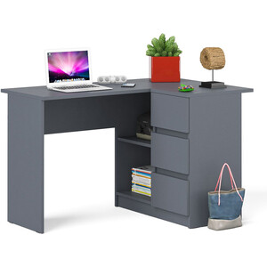 Стол компьютерный СВК Мори МС-16 правый, цвет графит (1025936) стол придиванный мебелик агами графит