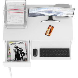 Стол компьютерный СВК Мори МС-1 левый, цвет белый (1025951)