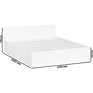 Кровать СВК Мори 160, цвет белый (1026891)