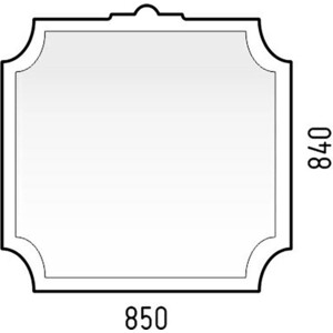 Зеркало Corozo Манойр 85х85 белое (SD-00000980)