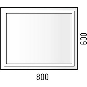 Зеркало Corozo Барго 80х60 подсветка, сенсор, белое (SD-00001117)