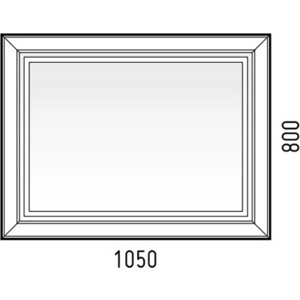 Зеркало Corozo Классика 105х80 подсветка, сенсор, белое (SD-00000862)
