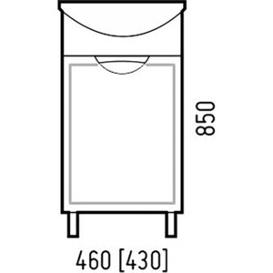 Тумба под раковину Corozo Монро 43х25 белая (SD-00000784)
