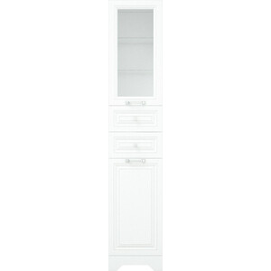 Пенал Corozo Каролина 35х177 с корзиной, белый (SD-00000924) шкаф пенал олмеко со стеклом каролина патина вудлайн кремовый пвх сандал белый двпо белый