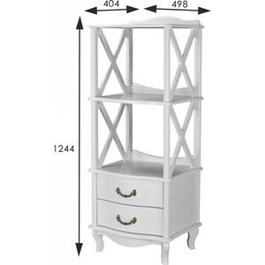 Этажерка Мебелик Джульетта 2 уровня, молочный дуб (П0006683)
