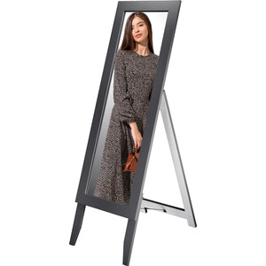 Зеркало напольное Мебелик BeautyStyle 2 серый графит 137 см х 42 см (П0006723) барочное напольное зеркало 120х60 см белого а