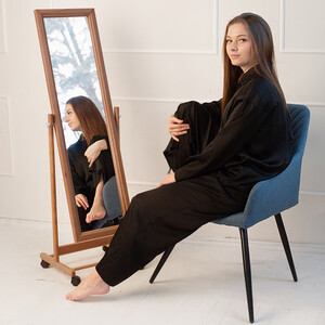 Зеркало напольное Мебелик BeautyStyle 27 светло-коричневый 135 см х 42,5 см (П0006801)
