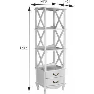 Этажерка Мебелик Джульетта 3 уровня, молочный дуб (П0006687)