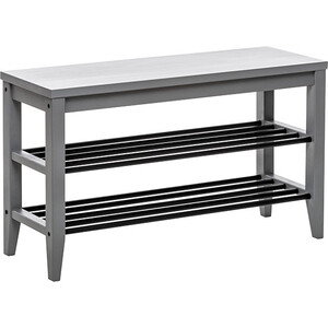 Скамья Leset Мира 85х50, серый стол раздвижной leset меган бодега белый серый