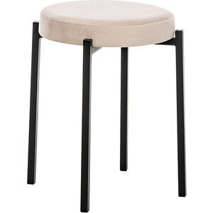 Табурет Leset Авис, металл черный, велюр Песок стул складной 43x78x47 см ножки металл сиденье пвх белый