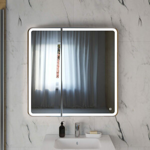 Зеркальный шкаф Sanstar Altea 80х80 подсветка, сенсор, белый (326.1-2.4.1.)
