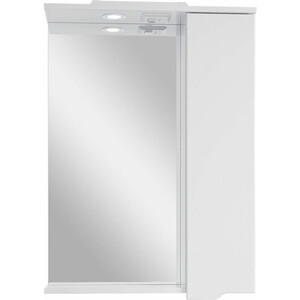Зеркало-шкаф Sanstar Bianca 60х75 с подсветкой, белый (151.1-2.5.1.) зеркало со шкафом sanstar
