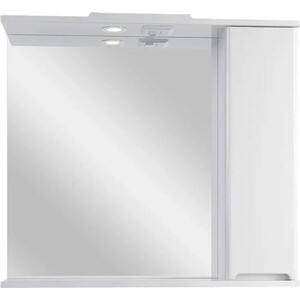 Зеркало-шкаф Sanstar Адель 80х70 с подсветкой, белый (176.1-2.4.1.)