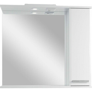 Зеркало-шкаф Sanstar Аура 80х70 с подсветкой, белый (294.1-2.4.1.)