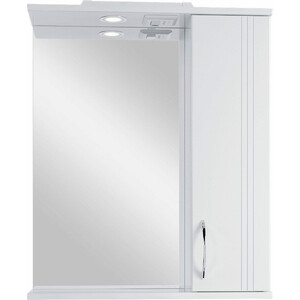 Зеркало-шкаф Sanstar Вольга 60х70 с подсветкой, белый (21.1-2.4.1.)