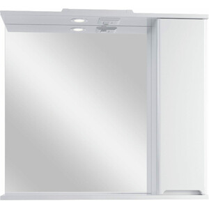 Зеркало-шкаф Sanstar Модена 80х75 с подсветкой, белый (176.1-2.4.1.АДЕ)
