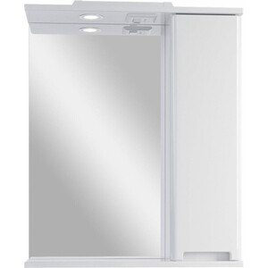 Зеркало-шкаф Sanstar Ориана 70х75 с подсветкой, белый (279.1-2.4.1.)