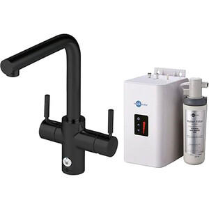 Смеситель для кухни InSinkErator AquaHot с системой мгновенного приготовления кипяченой воды, черный матовый (F-4N1L-BV) смеситель для кухонной мойки rush с фильтром ms9035 33