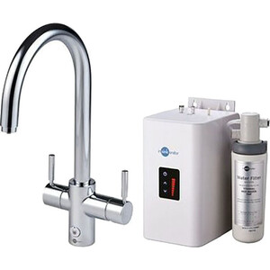 Смеситель для кухни InSinkErator AquaHot с системой мгновенного приготовления кипяченой воды, хром (F-4N1J-C) кран для питьевой воды kaiser mono p002