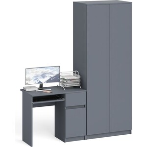 Комплект СВК Мори Стол компьютерный МС-1 правый + Шкаф МШ800.1, цвет графит стол журнальный берли 900 × 500 × 460 мм дуб графит