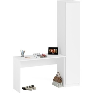 Комплект СВК Мори Стол письменный МСП1200.1 + Пенал МШ400.1, цвет белый письменный стол klesto