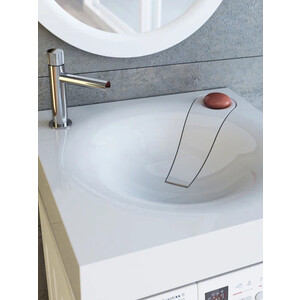 Раковина над стиральной машиной Reflection Omega 60х60 с кронштейнами, белая (RF6060OM)