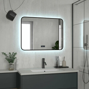 Зеркало Reflection Shadow 80х60 подсветка, сенсор, часы и подогрев (RF5733SH)