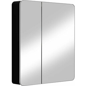 Зеркало-шкаф Reflection Black 76х85 подсветка, датчик движения, черный (RF2002BL) светильник для мебели светодиодный uniel 0 9 вт 4500 к 50 лм 188х15х30 см с датчиком движения белый ul 00008289