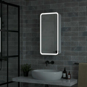 Зеркало-шкаф Reflection Circle 40х80 подсветка, датчик движения, белый (RF2105SR)