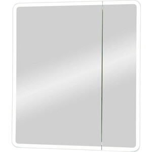 Зеркало-шкаф Reflection Chill 70х80 подсветка, датчик движения, белый (RF2314CH) зеркало 35х52 см прямоугольное белый мрамор с полочкой berossi нв 04604000
