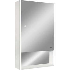 Зеркало-шкаф Reflection Box White 50х80 подсветка, сенсор, белый (RF2420WH) зеркало шкаф viant бостон 50 160х500х700 мм правый левый без света