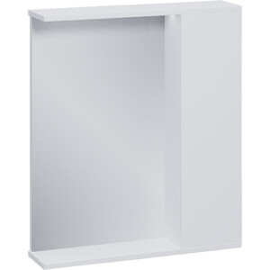 Зеркало-шкаф Volna Lake 60х70 правое с подсветкой, белый (zsLAKE60.R-01) зеркало шкаф mixline крит 60 патина серебро 4640030866687