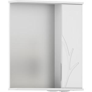 Зеркало-шкаф Volna Adel 60х70 правое с подсветкой, белый (zsADEL60.R-01) зеркало 55x72 см белый матовый sanflor софи c02652