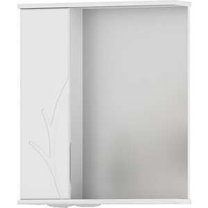 Зеркало-шкаф Volna Adel 60х70 левое с подсветкой, белый (zsADEL60.L-01) зеркало шкаф mixline крит 60 патина серебро 4640030866687