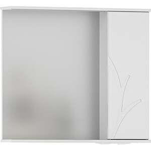 Зеркало-шкаф Volna Adel 80х70 правое с подсветкой, белый (zsADEL80.R-01) зеркало 55x72 см белый матовый sanflor софи c02652