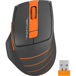 Мышь беспроводная A4Tech Fstyler FG30S grey/orange (USB, оптическая, 2000dpi, 6but, silent) (FG30S ORANGE) Fstyler FG30S grey/orange (USB, оптическая, 2000dpi, 6but, silent) (FG30S ORANGE) - фото 1