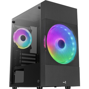 Корпус Aerocool MiniTower Atomic Lite-G-BK-V2 black (4710562758603) (без блока питания)