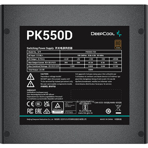 Блок питания DeepCool 550W PK550D (ATX 2.4, PWM 120mm fan, 80+ Brozne, APFC) RET (R-PK550D-FA0B-EU)