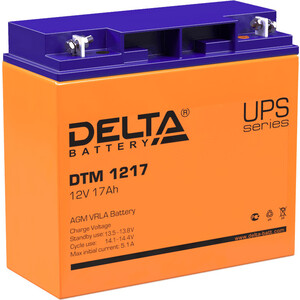 Батарея Delta 12V 17Ah (DTM 1217) аккумуляторная батарея delta