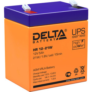 Батарея Delta 12V 5Ah (HR 12-21 W) аккумуляторная батарея delta ст1214 ytx14 bs ytx14h bs ytx16 bs yb16b a 12 в 14 ач прямая