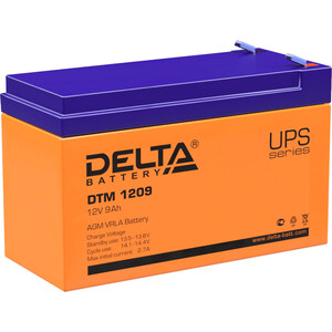 Батарея Delta 12V 9Ah (DTM 1209) аккумуляторная батарея delta 100 ач 12 вольт dt 12100
