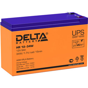 Батарея Delta 12V 9Ah (HR 12-34 W) батарея для ибп delta dtm 1275 l