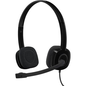 Гарнитура Logitech Headset H151 Stereo black ( 1 x 3.5мм, кабель 1.8м) (981-000590) гарнитура для пк logitech 960 2 4м накладные оголовье 981 000100
