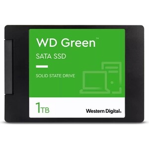Накопитель Western Digital (WD) SSD SATA 1Tb III Green 2.5'' (WDS100T3G0A) серверный накопитель ssd intel 2 5 d3 s4520 3840 гб sata iii tlc ssdsc2kb038tz01