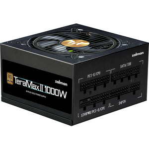 

Блок питания Zalman 1000W TeraMax II (ATX12V v3.0, APFC, 12cm Fan, 80+ Gold Gen5, Full Modular, Retail) (ZM1000-TMX2), 1000W TeraMax II (ATX12V v3.0, APFC, 12cm Fan, 80+ Gold Gen5, Full Modular, Retail) (ZM1000-TMX2)