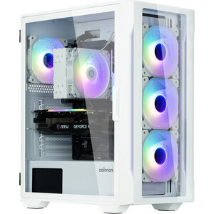 Корпус Zalman I3 NEO TG MidiTower white (Zalman I3 NEO TG White) (без блока питания) вентилятор для корпуса gamemax 120 mm fn 12rainbow q infinity white
