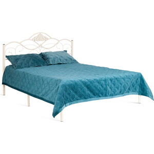 Кровать TetChair Federica (mod. AT-881) дерево гевея/металл, 160*200 (Queen bed), Белый (butter white) кровать надувная bestway comfort raised queen 203x152x46cm 67486
